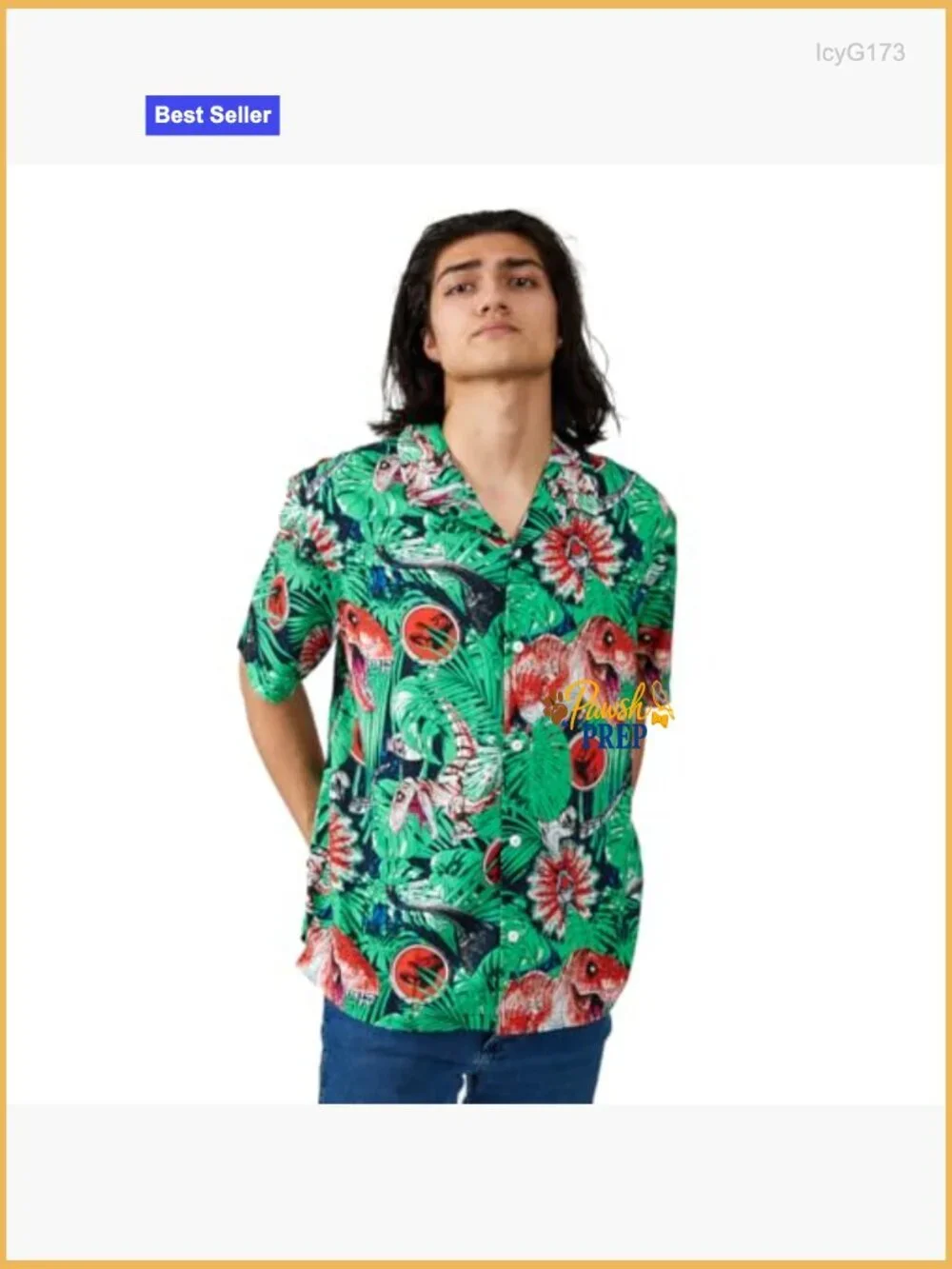 Men's Short Sleeve Button Down Shirt Regular Fit Rayon Casual